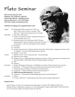 PHL 410 (Fall semesters)