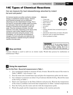 14C Types of Chemical Reactions