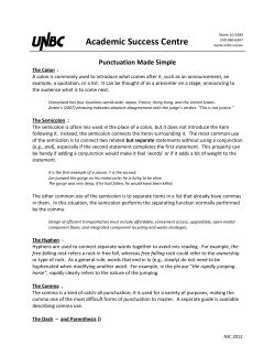 Punctuation Made Simple