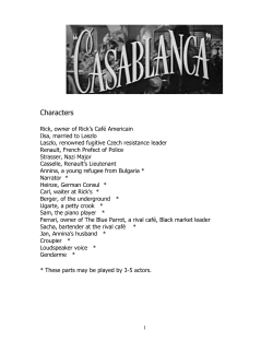 Casablanca script - The Academy for Lifelong Learning