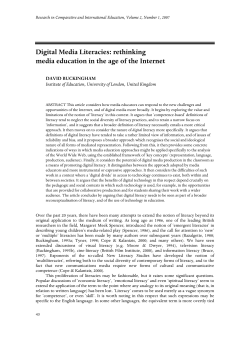 Digital Media Literacies
