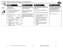 Grade 2 &bull; Unit 4 Question of the Week: What changes occur under
