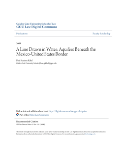 Aquifers Beneath the Mexico-United States Border