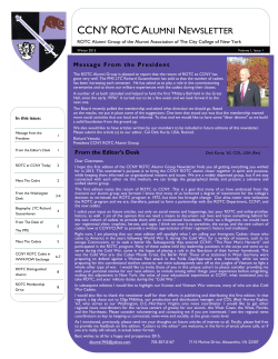 ROTC Newsletter - CCNY Alumni Association