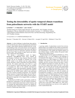Testing the detectability of spatio&ndash;temporal climate transitions from