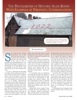 Peculiarities of Historic Slate Roofs