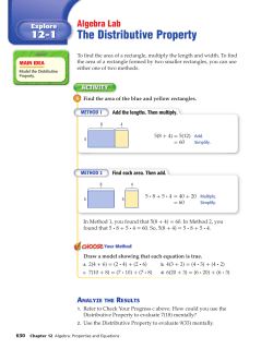 The Distributive Property