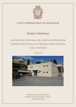 PROJECT PROPOSAL - Project development office