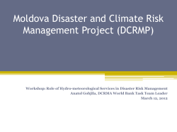 Moldova Disaster and Climate Risk Management Project