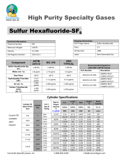 SF6-Specs - Concorde Specialty Gases