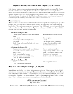 Physical Activity 3-5 Years