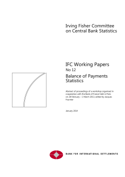 Balance of Payments Statistics - Bank for International Settlements