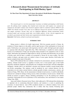 A Research about Measurement Invariance of Attitude Participating