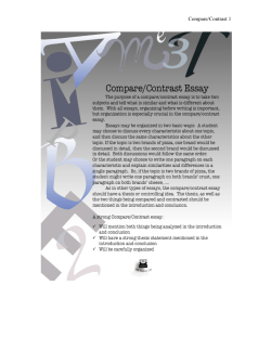 Compare/Contrast 1 - University of Alaska Southeast