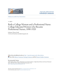 Both a College Woman and a Professional Nurse: College Educated