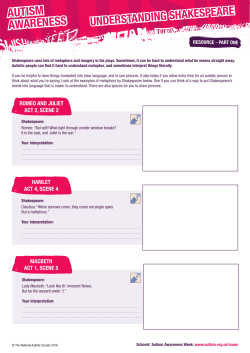 Understanding Shakespeare resource - part one