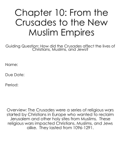 Chapter 10: From the Crusades to the New