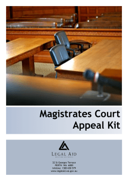 Magistrates Court Appeal Kit