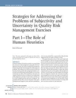 Strategies for Addressing the Problems of Subjectivity