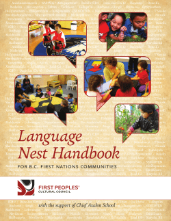 Language Nest Handbook - First Peoples` Cultural Council