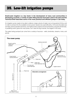 Low-lift irrigation pumps