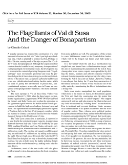 Italy: The Flagellants of Val di Susa and the Danger of Bonapartism