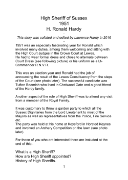 High Sheriff of Sussex 1951