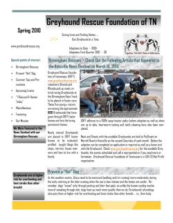 Spring 2010 - Greyhound Rescue Foundation of Tennessee