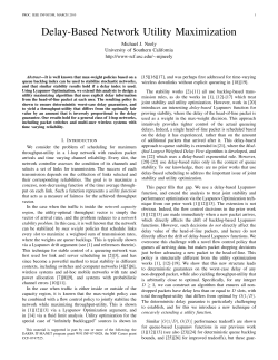 Delay-Based Network Utility Maximization