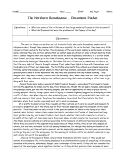 The Northern Renaissance