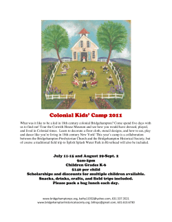 Colonial Kids` Camp Colonial Kids` Camp 2011