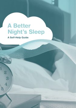 A Better Night`s Sleep - Mental Health Commission
