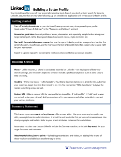 LinkedIn Profile Tips