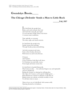 Gwendolyn Brooks, The Chicago Defender Sends a Man to Little