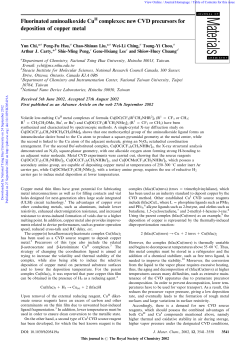 Fluorinated aminoalkoxide Cu complexes: new CVD precursors for