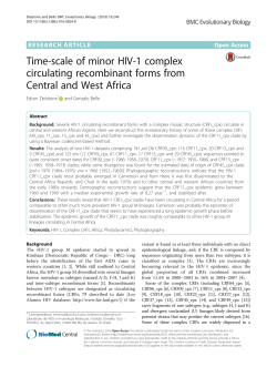 Time-scale of minor HIV-1 complex circulating - Arca