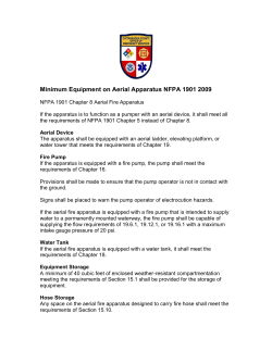 NFPA 1901 2009 Aerial Equipment List