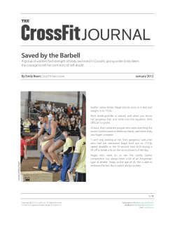 Saved by the Barbell