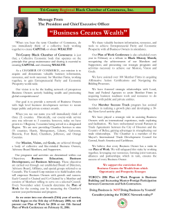 Business Creates Wealth - Tri-County Regional Black Chamber of