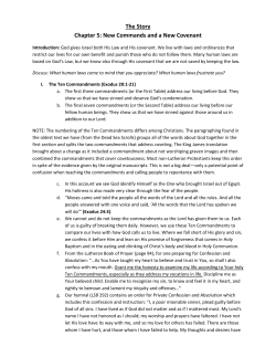The Story Chapter 5: New Commands and a New Covenant