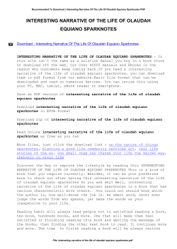 Interesting Narrative Of The Life Of Olaudah Equiano Sparknotes