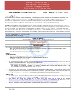 MIAMI-DADE COUNTY PUBLIC SCHOOLS Office of Academics and