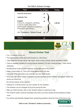 Sample Test Paper-2014 for BEd (Science Group) with Answer.cdr