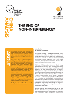 The end of non-interference? - European Council on Foreign