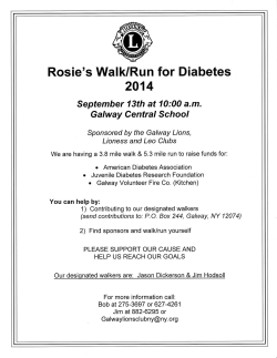 Rosie`s Walk/Run for Diabetes 2014