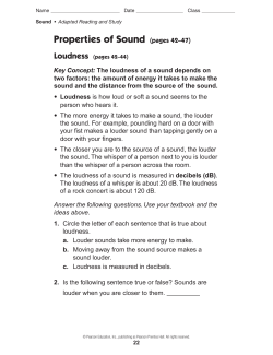 Properties of Sound (pages 42&ndash;47)