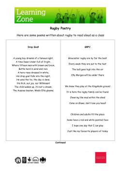 Rugby Poetry - Gloucester Rugby Heritage