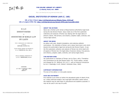 gaius, institutes of roman law (c. 160)