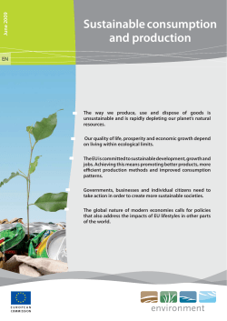 Sustainable consumption and production