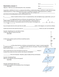 Geometry Lesson 1